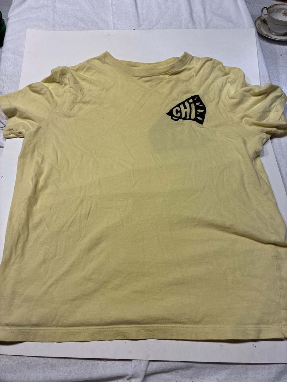 ONNO Organic Cotton Yellow T-Shirt CHI Pork Yeah Its Plants Graphic